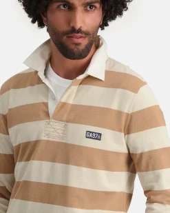 Polo'S En T-Shirts*Gaastra Gestreepte Rugby Shirt Soap