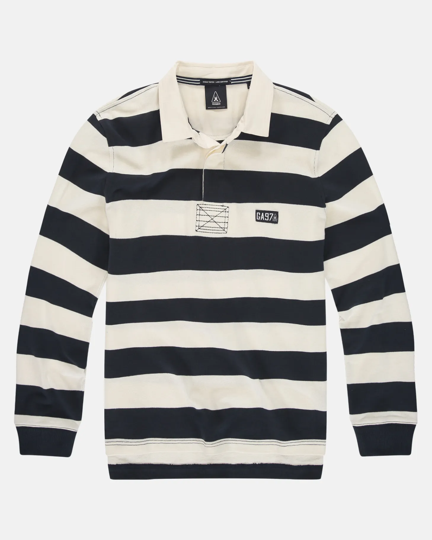 Polo'S En T-Shirts*Gaastra Gestreepte Rugby Shirt Soap