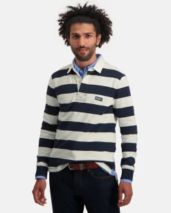 Polo'S En T-Shirts*Gaastra Gestreepte Rugby Shirt Soap
