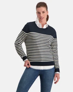 Truien En Sweaters*Gaastra Luxueuze 100% Merino Smerlada Gestreepte Blouse